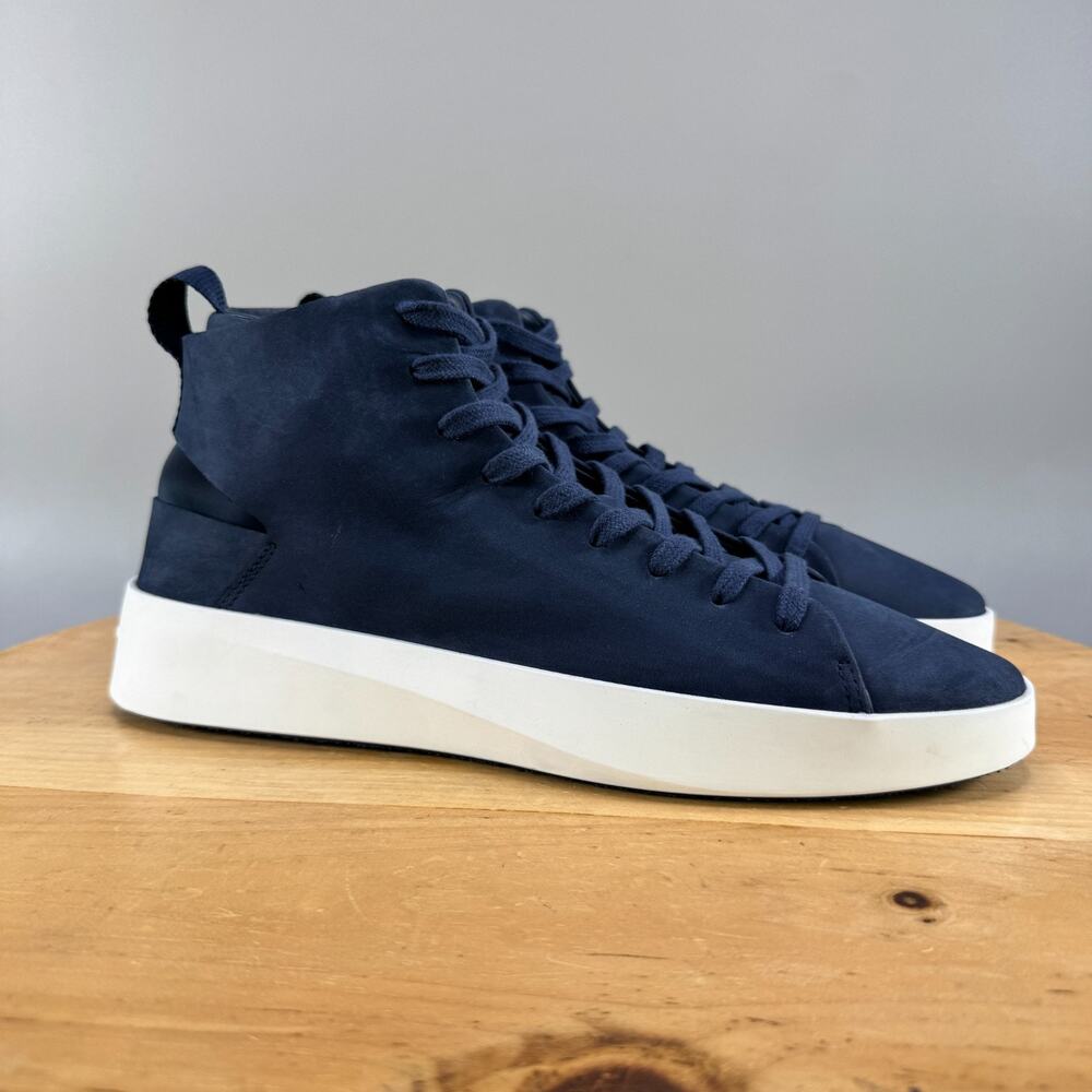Wolf & Shepherd Cruise High Top Men's Size 8 Blue Shoes Leather Lace Up Sneakers
